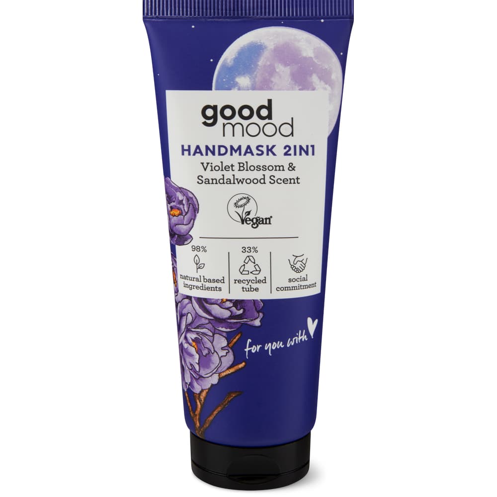 good mood Handmask 2in1 Violet Blossom & Sandalwood , vegan