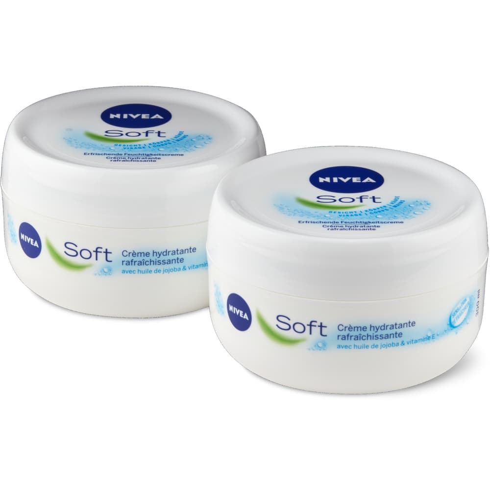 Nivea Soft erfrischende Feuchtigkeitscreme Topf Körper, Gesicht, Hände