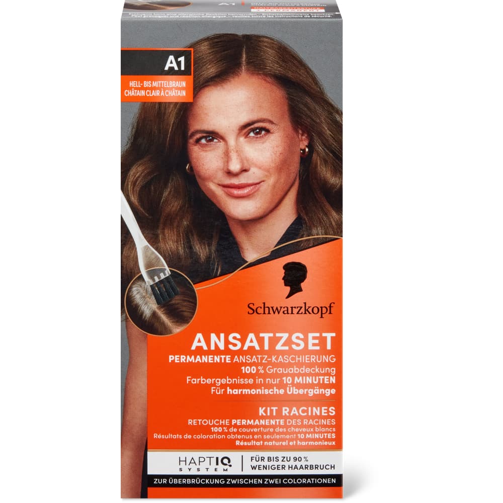 Schwarzkopf Ansatzset A1 Hell - bis Mittelbraun