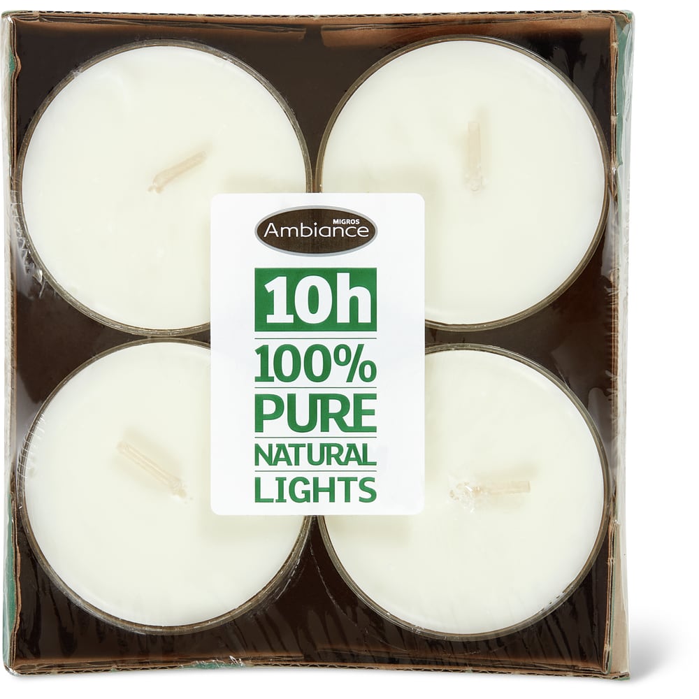 Migros Ambiance Rechaud-Kerzen Brenndauer: 10 Stunde, Rapswachs, 8x47g
