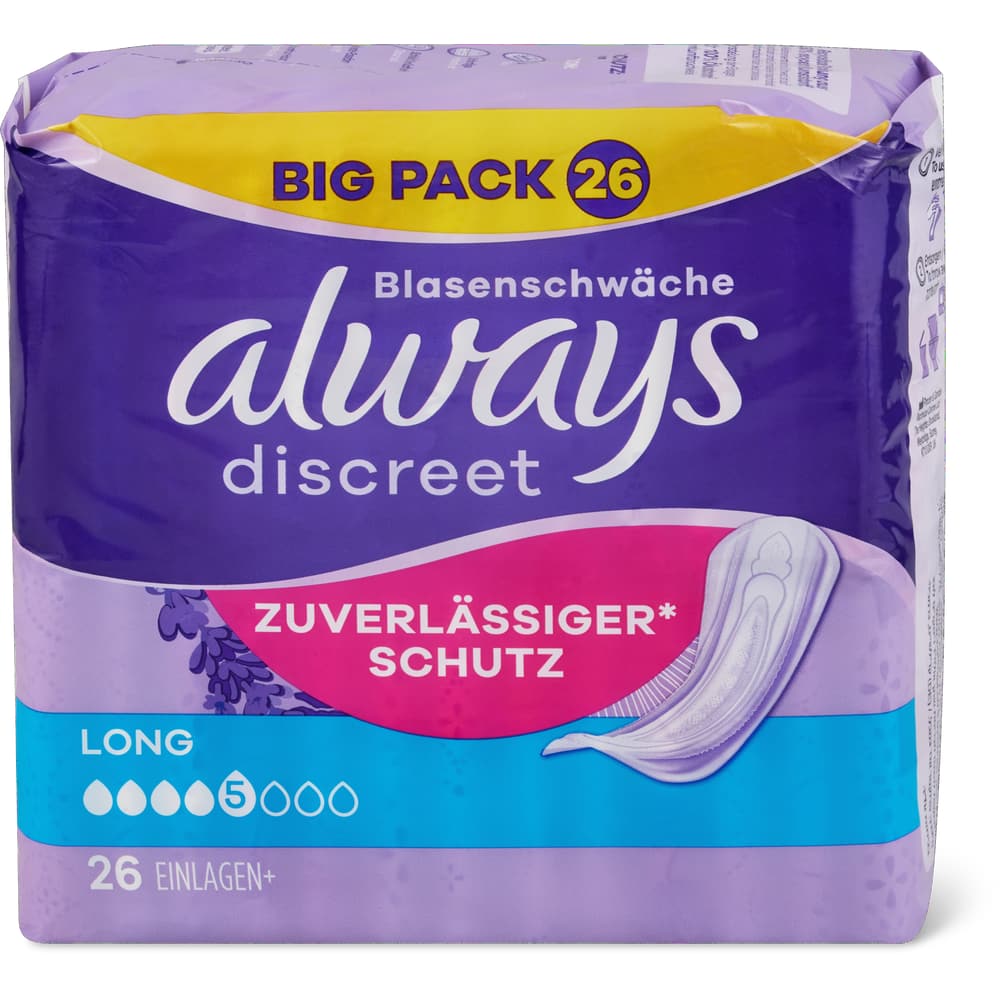 Always Discreet Inkontinenz-Einlagen Long