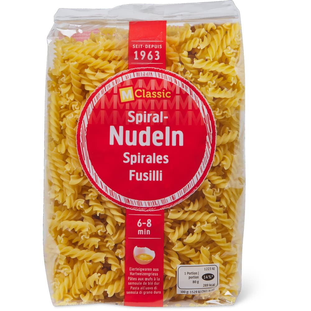 M-Classic Spiral-Nudeln aus Eier