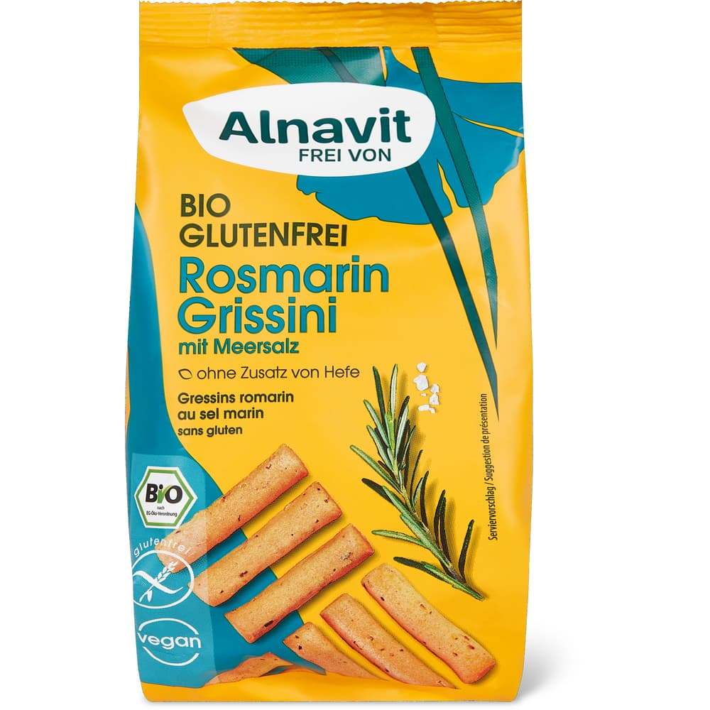 Alnavit Mini Grissini Rosmarin & Meersalz, Bio