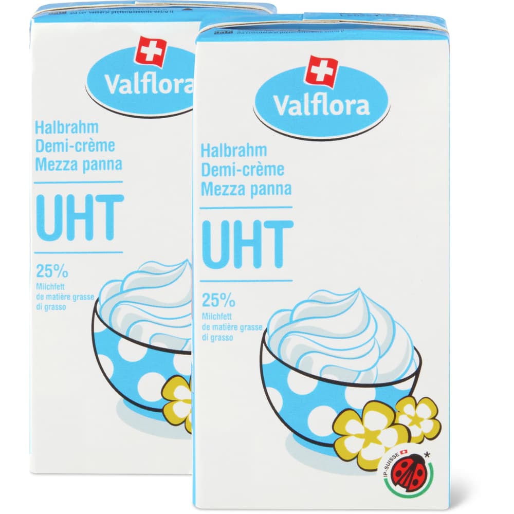 Valflora Halbrahm 25% Milchfett, UHT