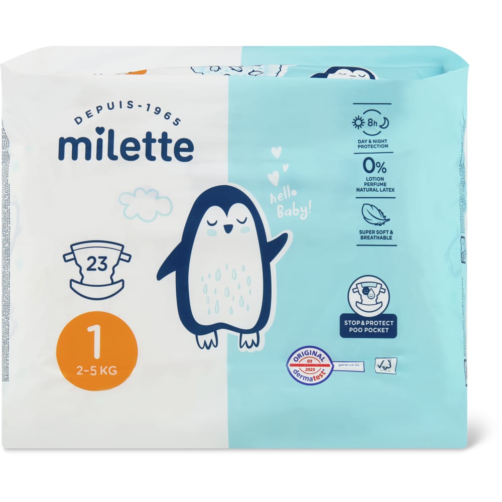 Milette Baby Care Windeln Grösse 1, 2-5kg