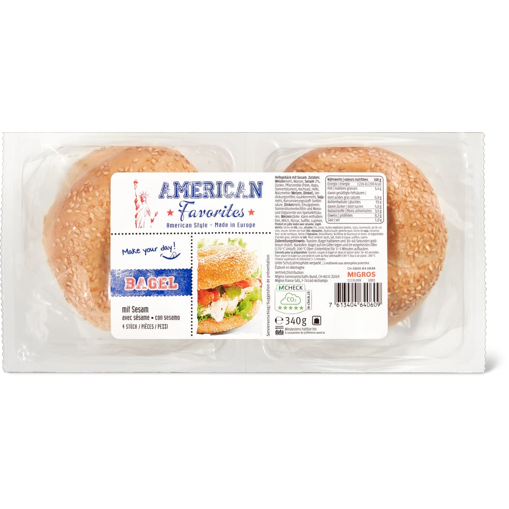 American Favorites Bagel mit Sesam