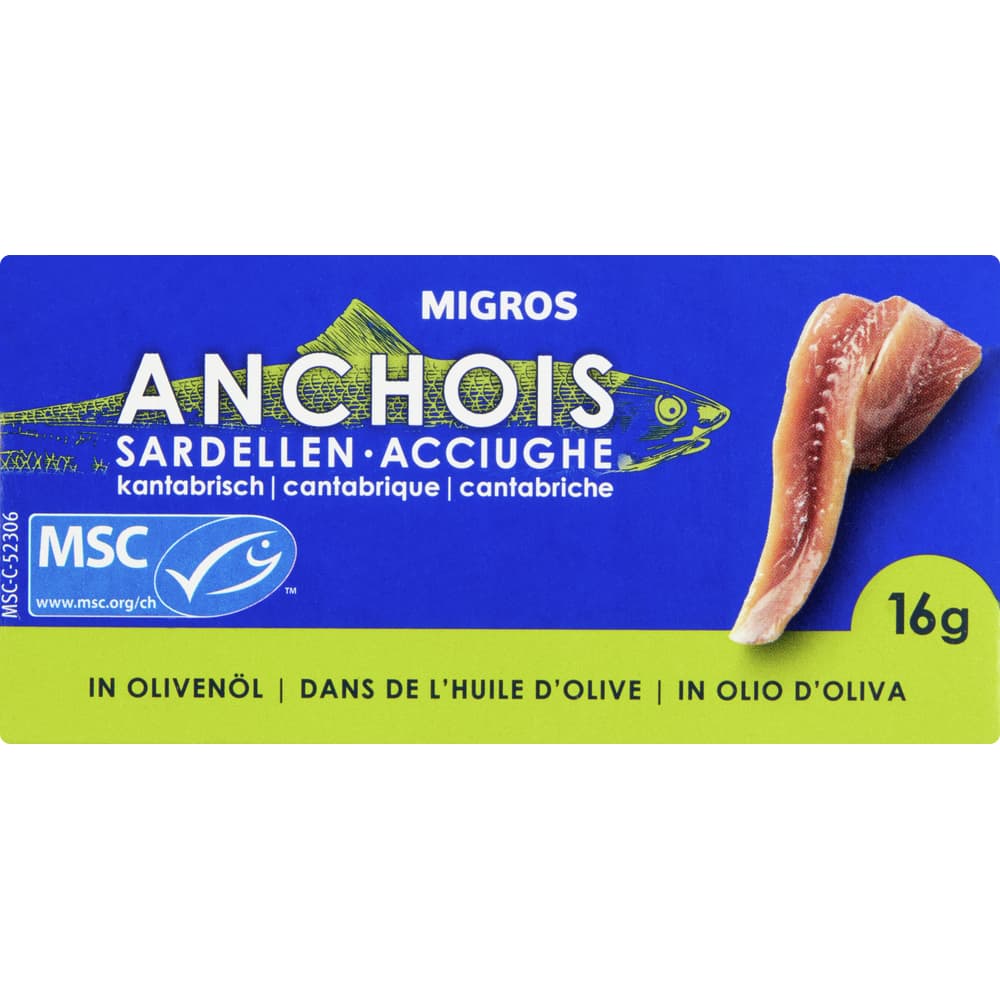 Migros Kantabrische Sardellen in Olivenöl