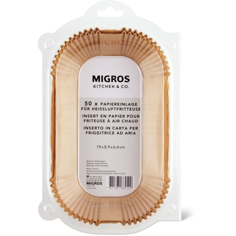 Migros Kitchen & Co. Airfryer Backpapier 19x8.9cm