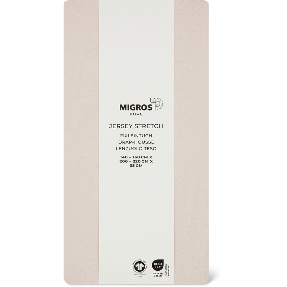 Migros Home Fixleintuch Jersey Stretch 140-160x200-220x35cm, rosa