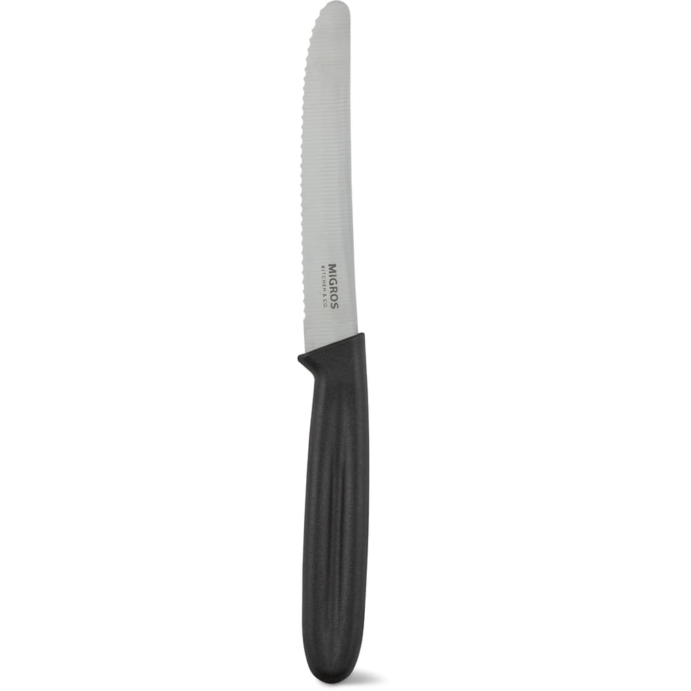 Migros Kitchen & Co. Allzweckmesser schwarz, Edelstahl, Klinge: 11 cm