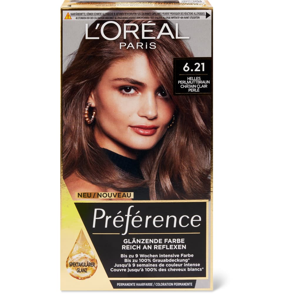 L'Oréal Paris Préférence Coloration 6.21 Perlblond, permanent