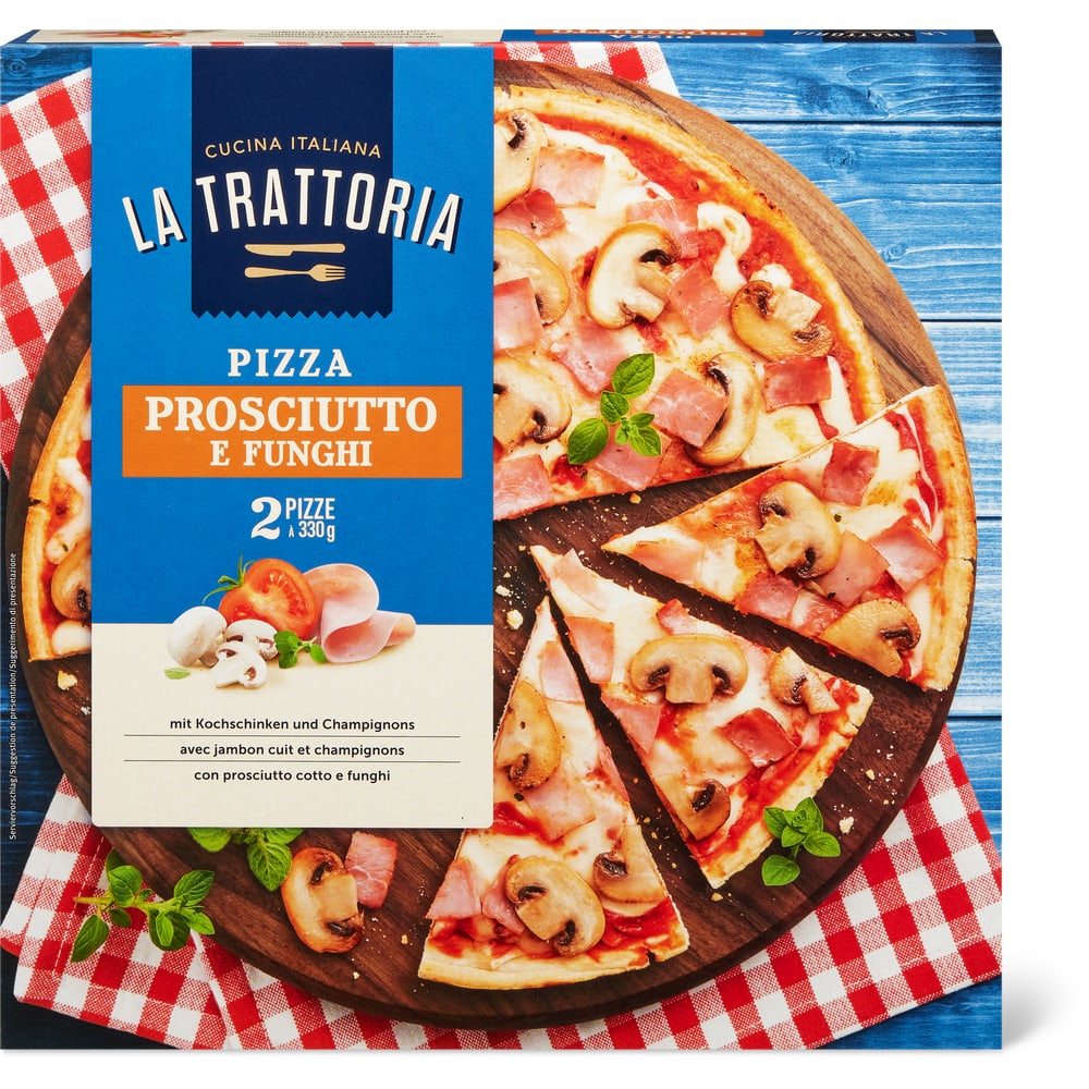 La Trattoria Pizza mit Kochschinken und Champignons