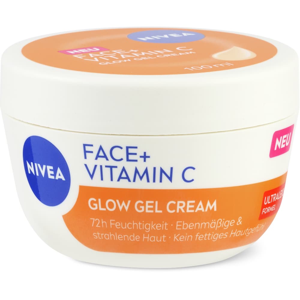Nivea Face+ Vitamin C Glow Gel Cream Glycerin, Tapioca