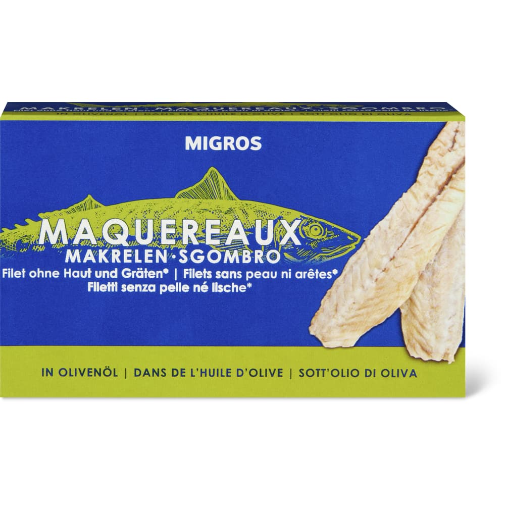 Migros Makrelenfilets ohne Haut und Gräten, in Olivenöl