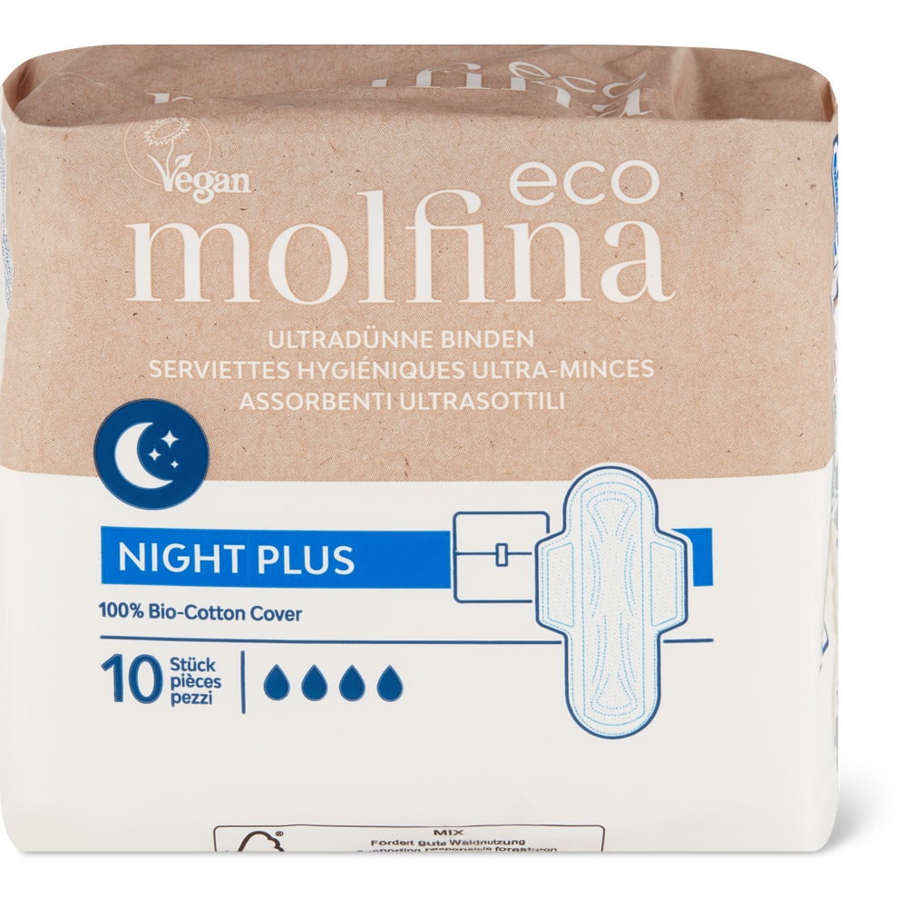 Molfina Eco Damenbinden Night Plus