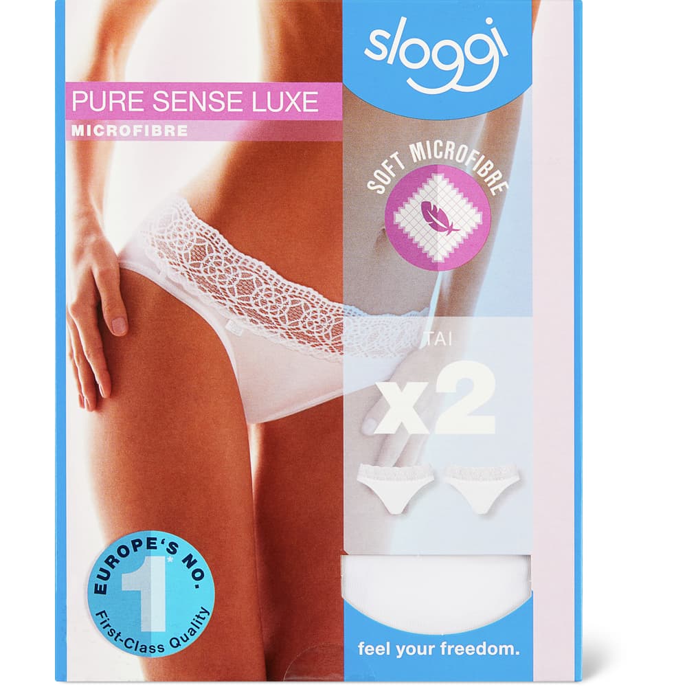 Sloggi Zero Feel Slip Vita Alta Donna: Intimo Invisibile In Microfibra Riciclata (Confezione Da 2) - 2