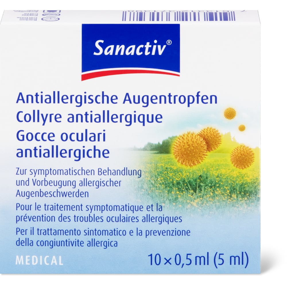 Sanactiv Antiallergische Augentropfen Ampullen