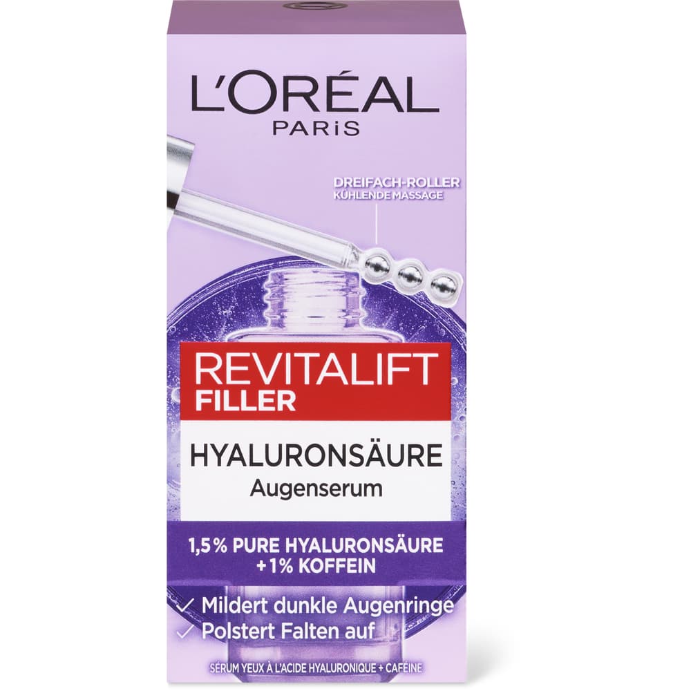 L'Oréal Revitalift Filler Augenserum 1% Koffein