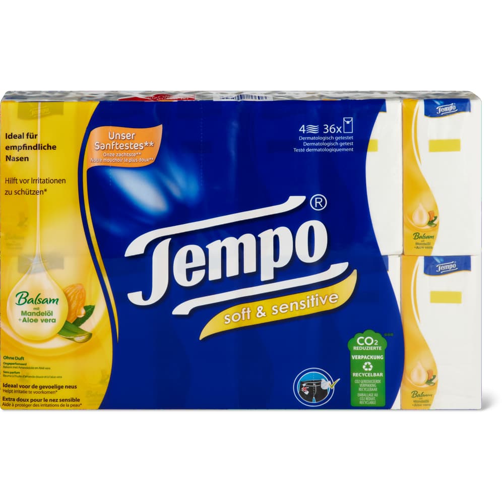 Tempo Taschentücher Soft & Sensitive 4-lagig