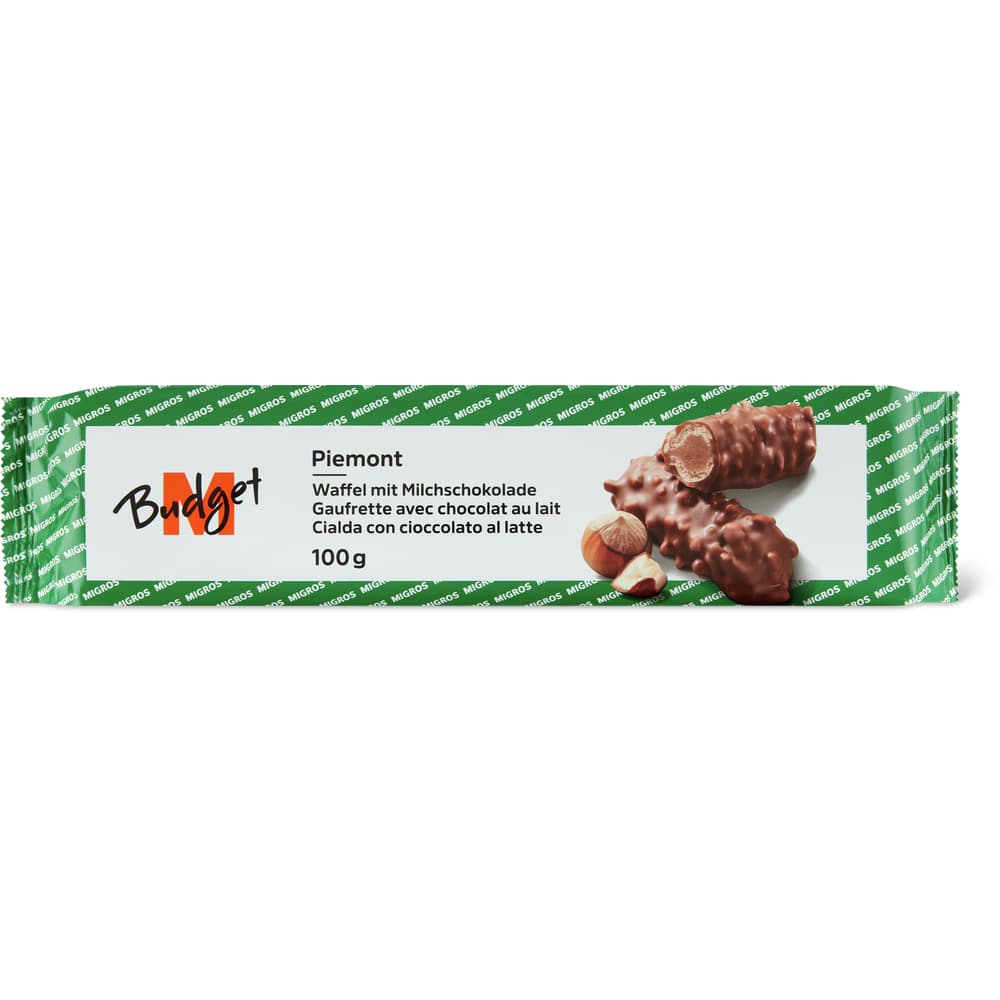 M-Budget Waffel mit Milchschokolade