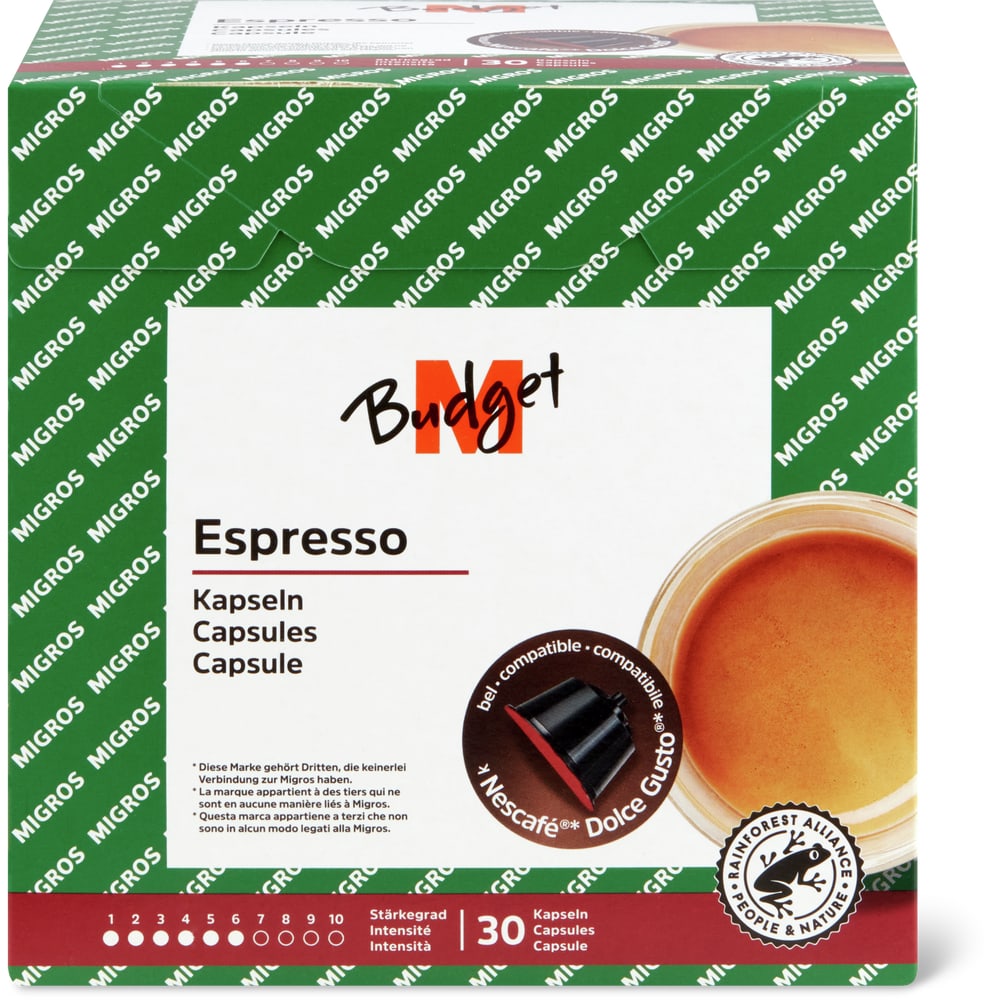 M-Budget Dolce Gusto Kaffee-Kapseln Espresso, System NESCAFÉ Dolce Gusto