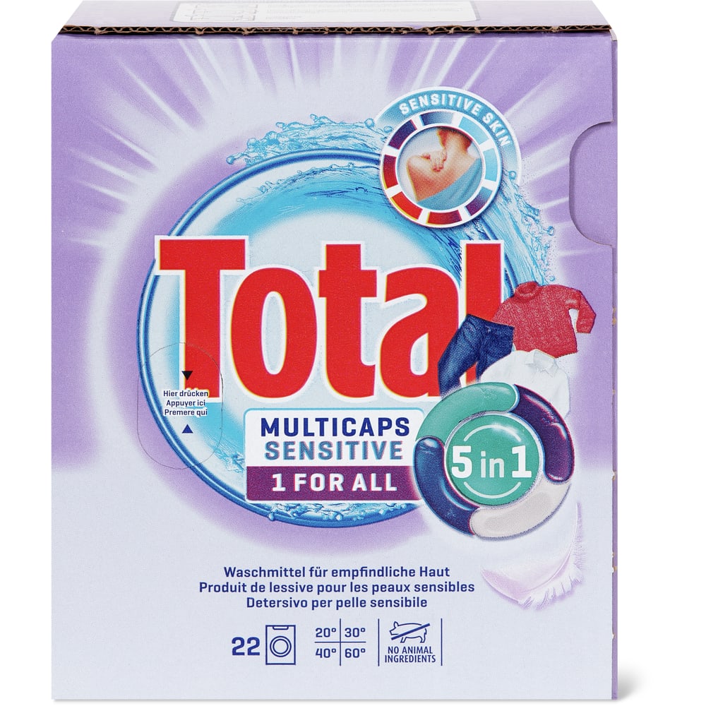 Total Sensitive Waschmittelkapseln 22 Waschgänge
