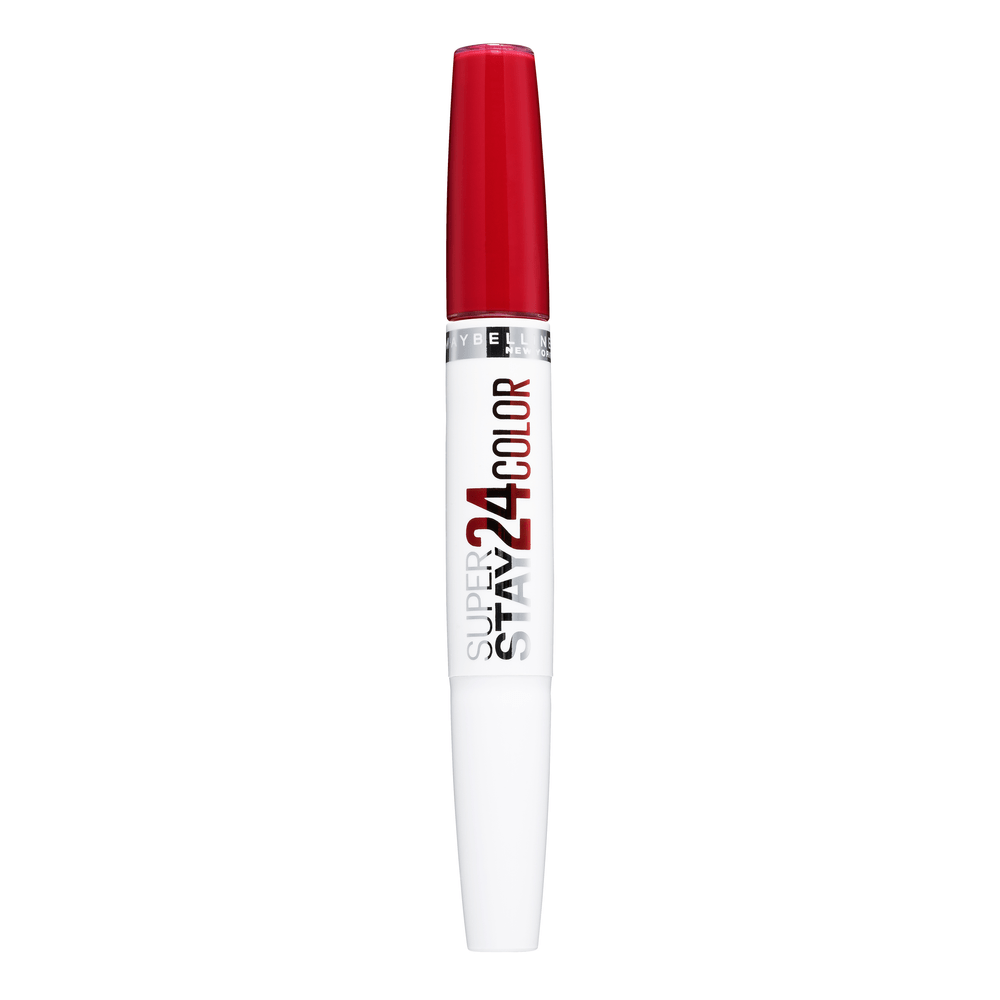 Maybelline Superstay 24 Lippenstift + Balsam 553 Steady Red