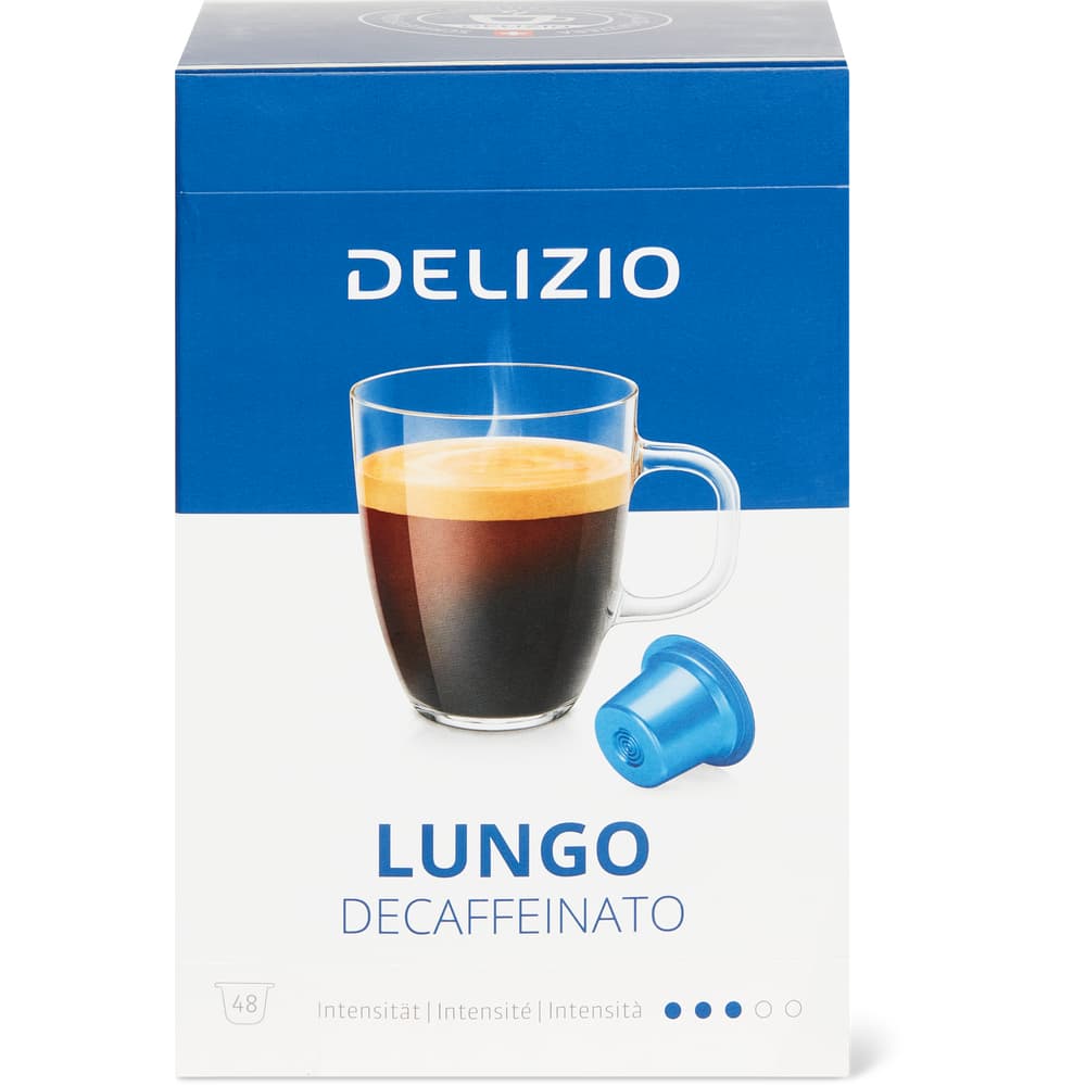 Delizio Lungo Kaffee-Kapseln Decaffeinato, System Delizio