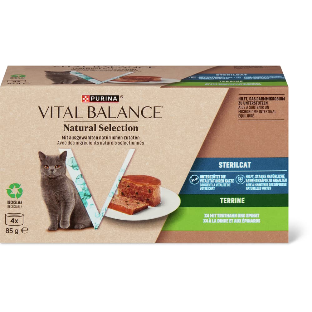 Vital Balance Natural Selection Paté Truthahn und Spinat