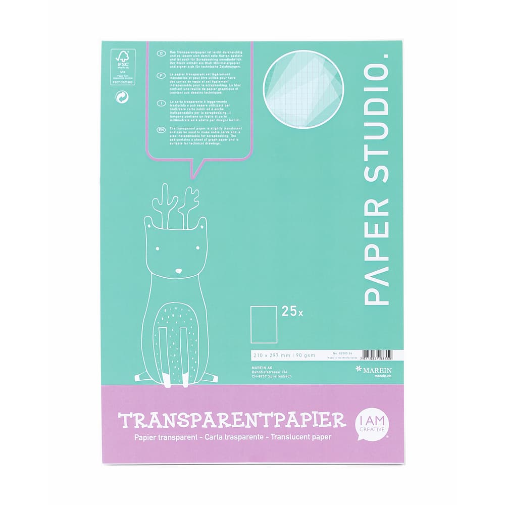 I Am Creative · Translucent Paper Pad · A4, 25 Sheets • Migros