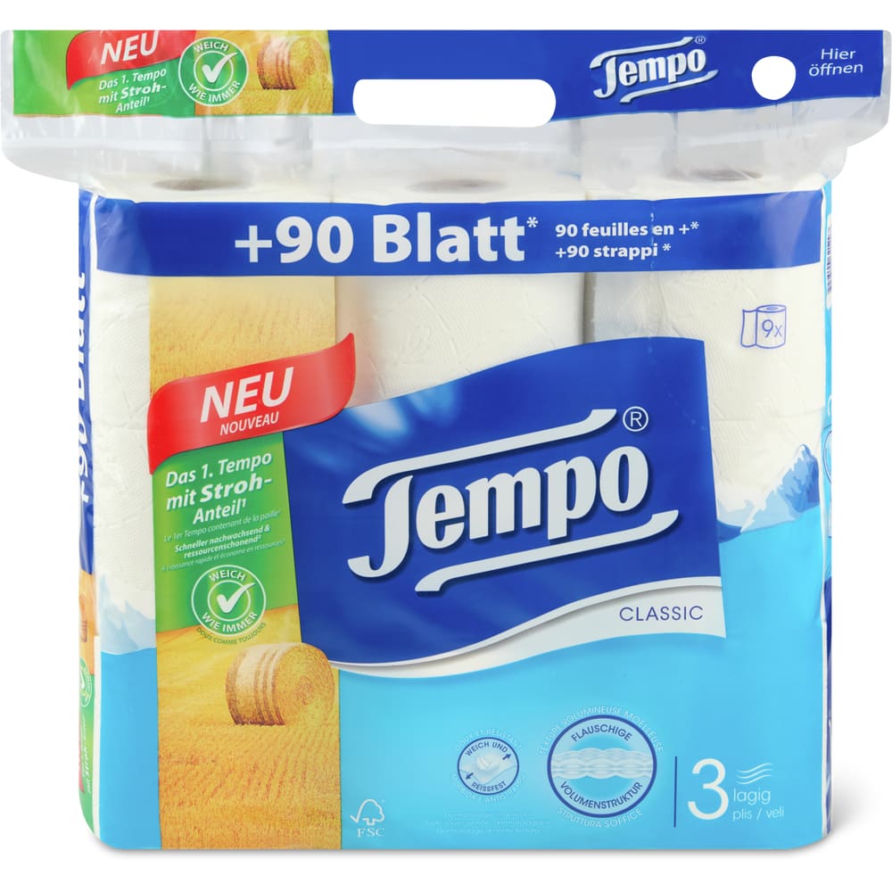 Tempo Classic Toilettenpapier 3 lagig