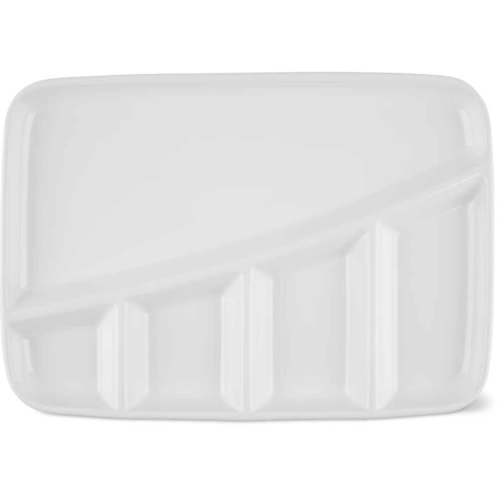 Migros Kitchen & Co. Fleischfondue Teller weiss, 30x21.5cm