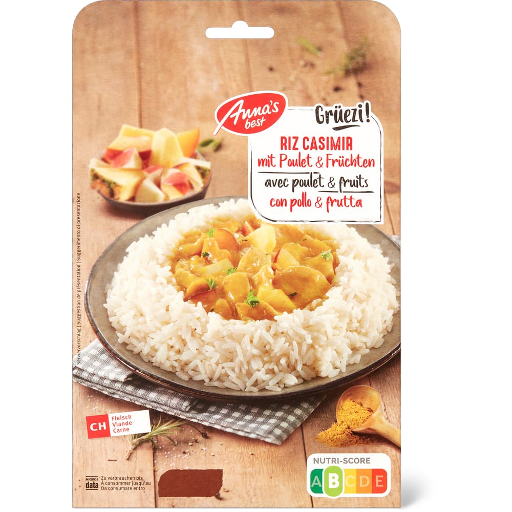 Anna's Best Kasimir-Reis mit Poulet und Früchten