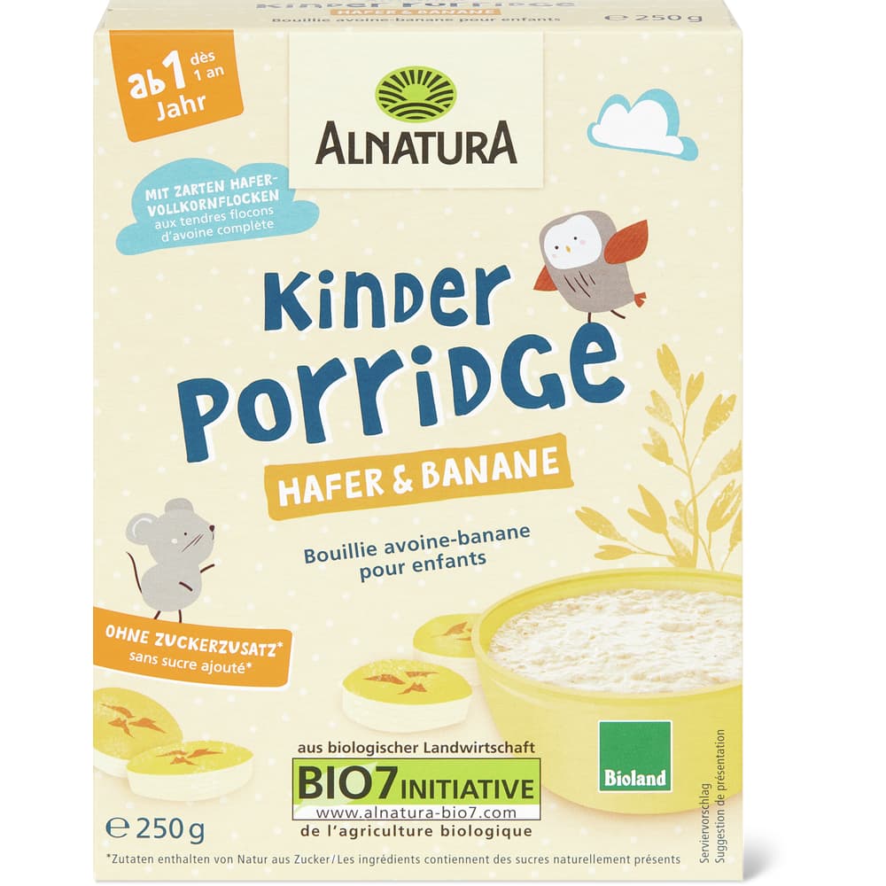 Alnatura Kinder Porridge Hafer-Banane Ab 12 Monaten