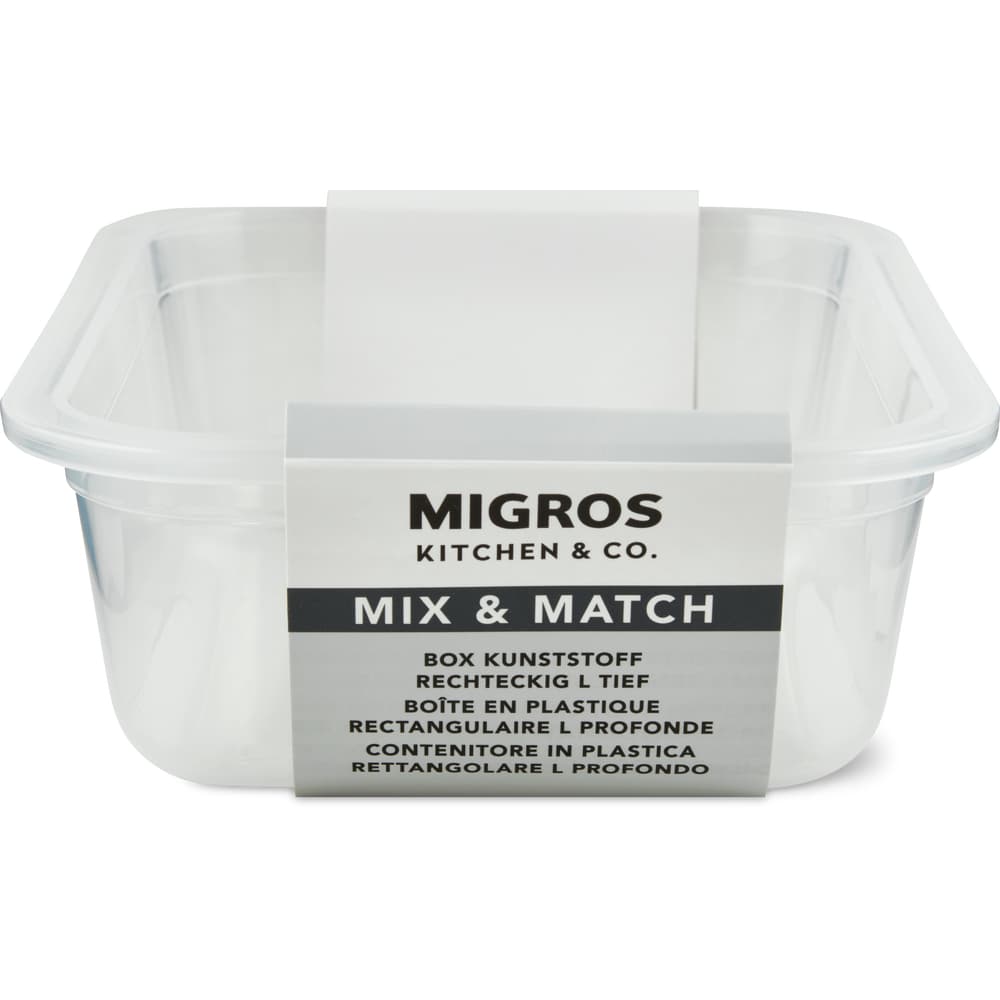 Migros Kitchen & Co. Plastikschachtel Rechteck M, 0,6l