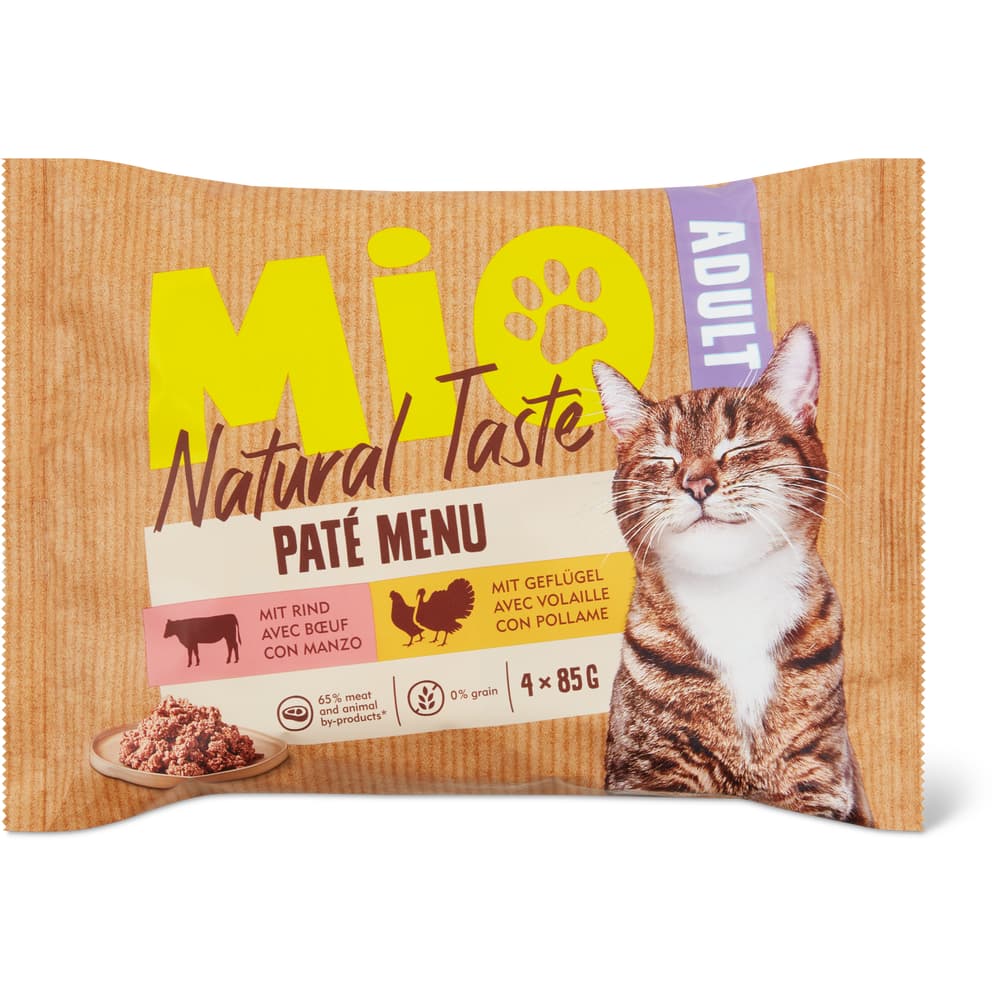 Mio Natural Taste Adult Paté Menu mit Rind und Geflügel