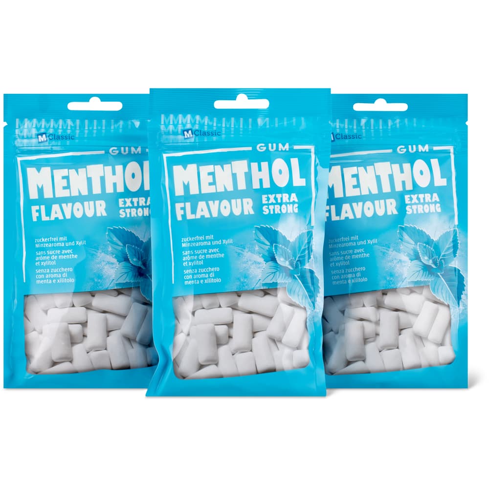 M-Classic Chewing Gum Menthol extra strong, vegan