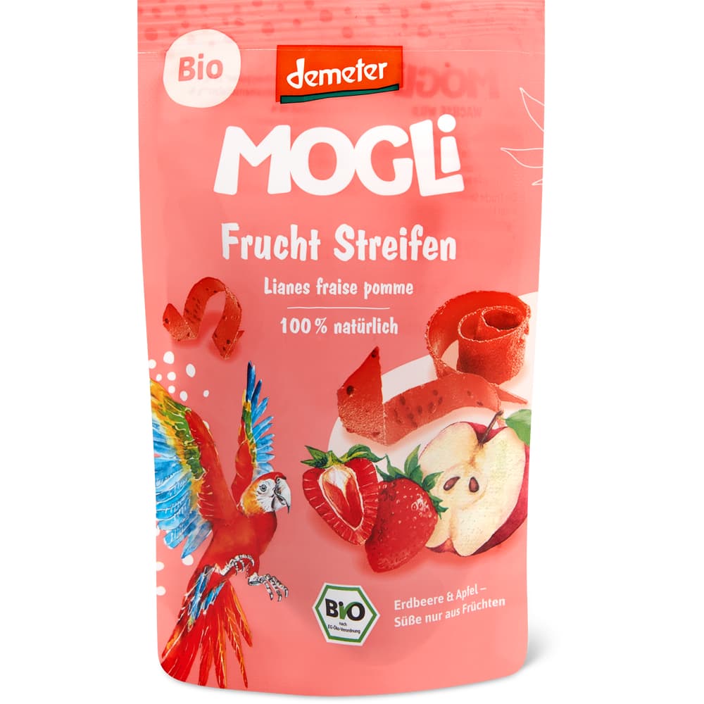 Mogli Demeter Fruchtrollen Erdbeere & Apfel