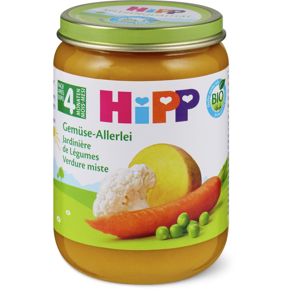 HiPP Bio Babygläschen Gemüse-Allerlei Ab 4 Monaten