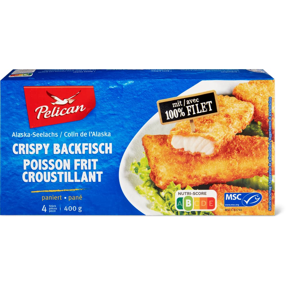 Pelican MSC Crispy Backfisch paniert - 4 Stück