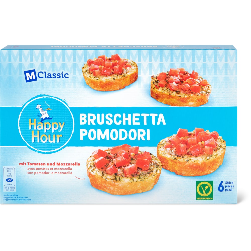 M-Classic Bruschetta pomodori mit Tomaten und Mozzarella , vegetarisch