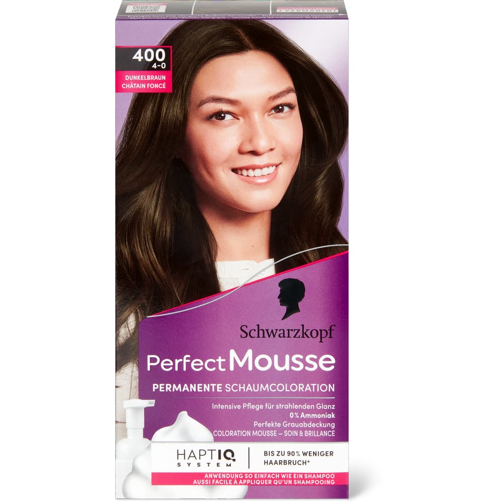 Perfect Mousse Coloration 400 Dunkelbraun, permanent