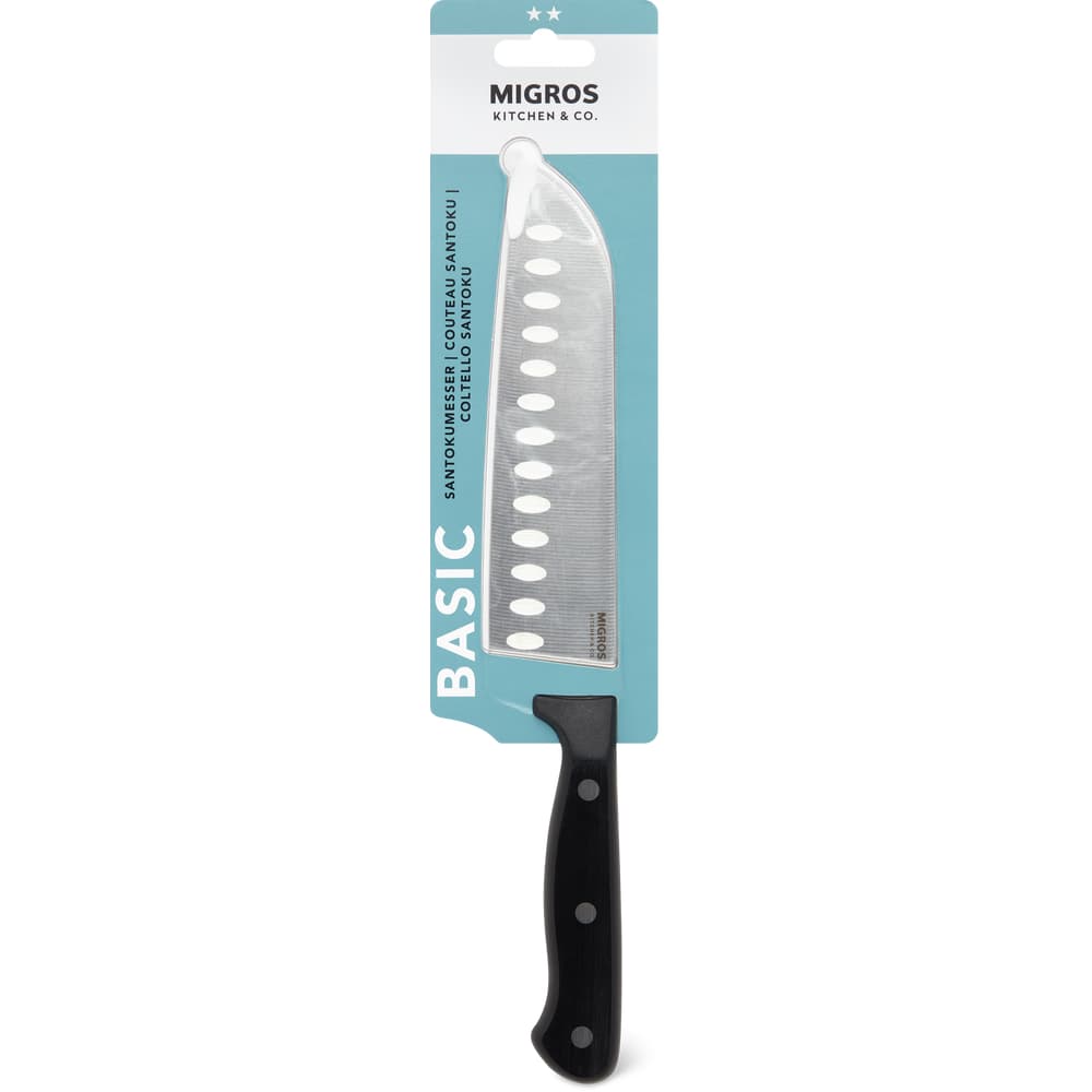 Migros Kitchen & Co. Kochmesser schwarz, Edelstahl, 17 cm