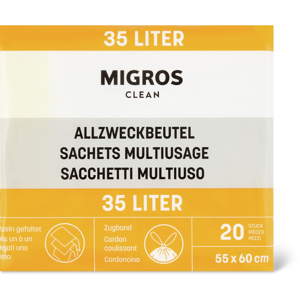 Migros Clean · MCLEAN Sac multiusage 35l plié • Migros