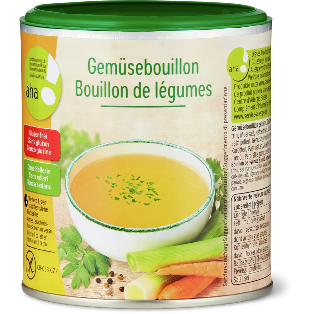 aha! Gemüsebouillon Instant Laktosefrei, Glutenfrei