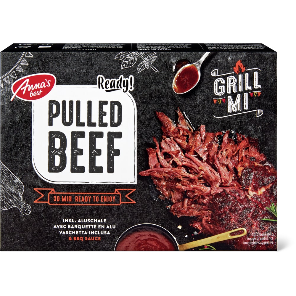 Grill mi Pulled Beef mit Sauce