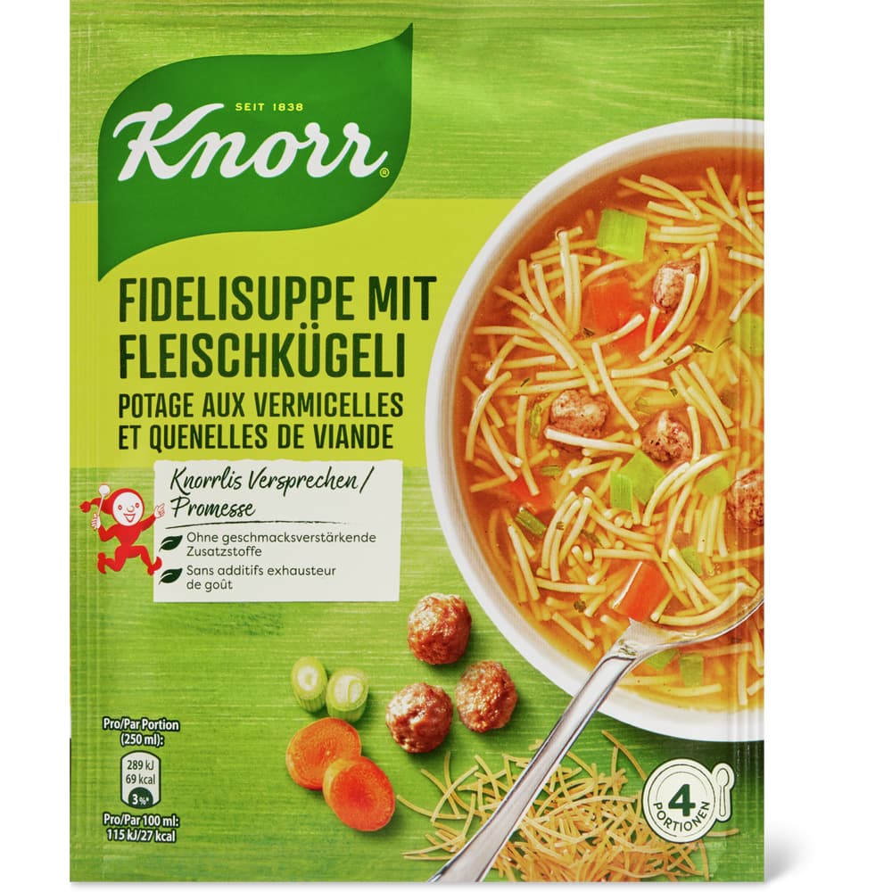 Knorr Fidelisuppe mit Fleischkügeli