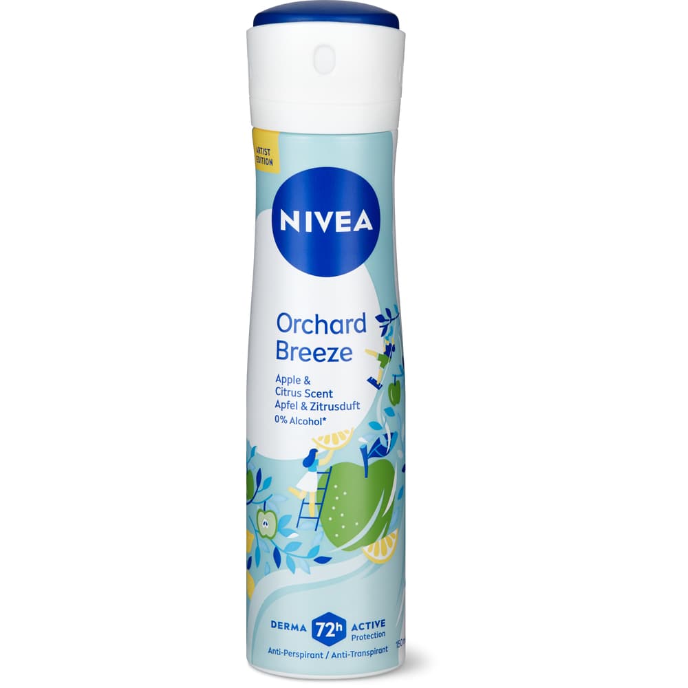 Nivea Deo Spray Orchard Breeze 72h, 0% Alkohol, Anti-Transpirant