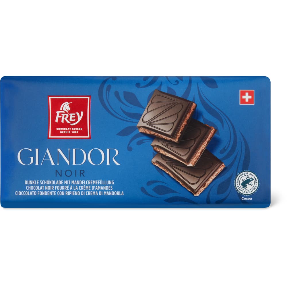 Frey Giandor Tafelschokolade Dunkel, Mandelcremefüllung