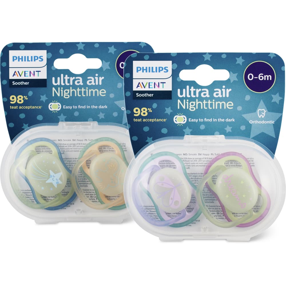 Philips Avent Ultra Air Nighttime Nuggi Von Geburt an